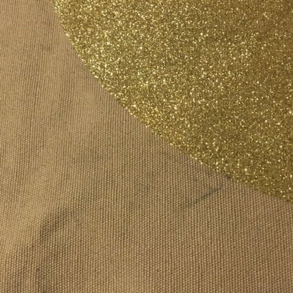 VICTORIA'S SECRET Tan and Gold Canvas Tote Bag NWT - Picture 8 of 9